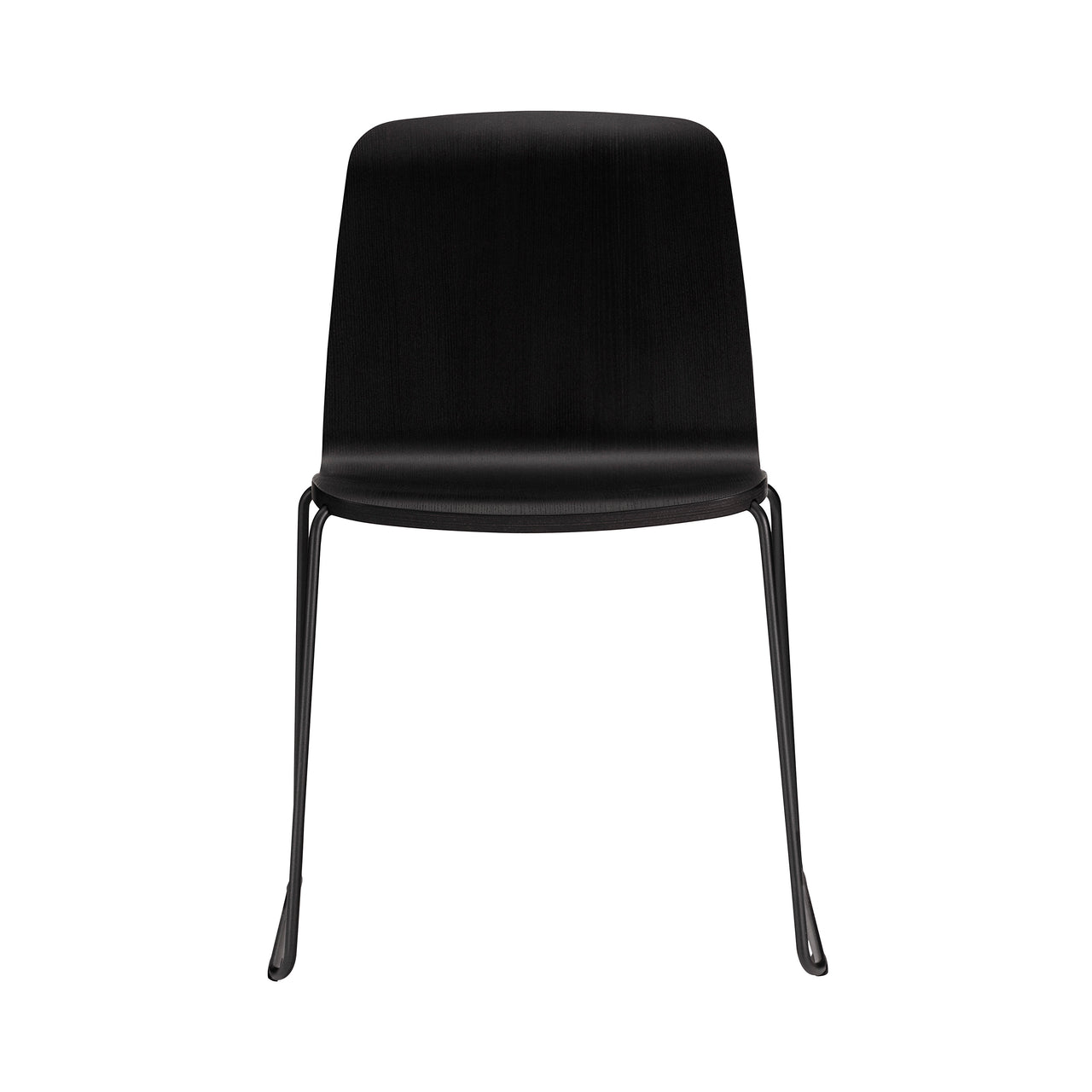 Just Chair: Metal Base + Black + Black