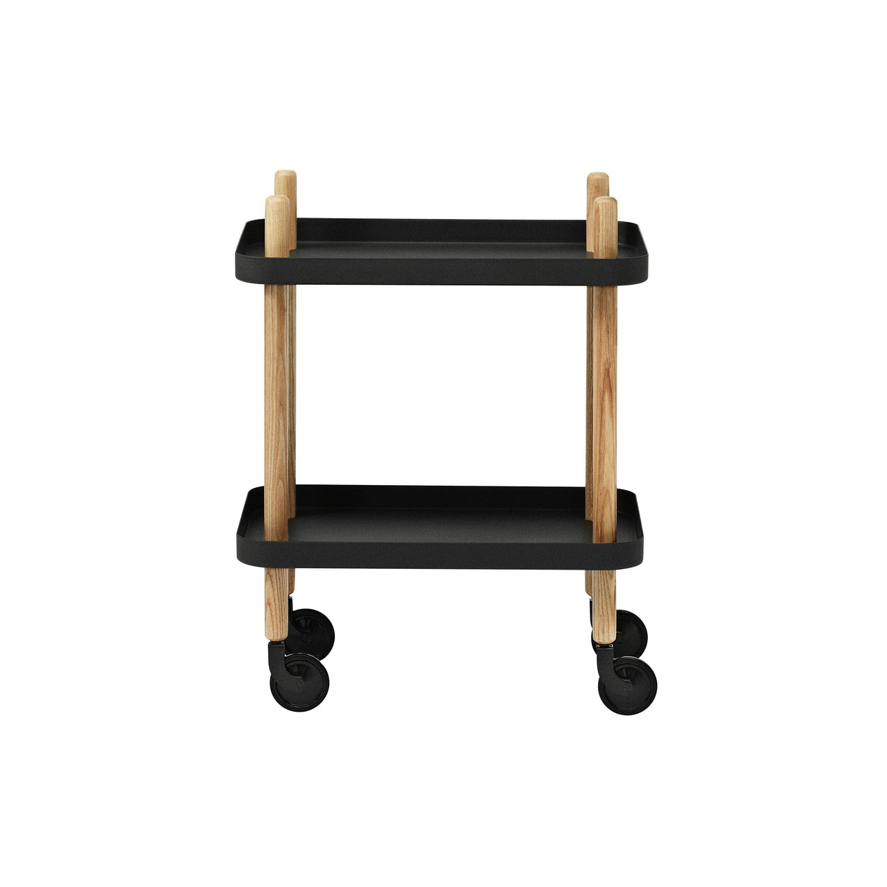 Block Table Cart: Black + Ash