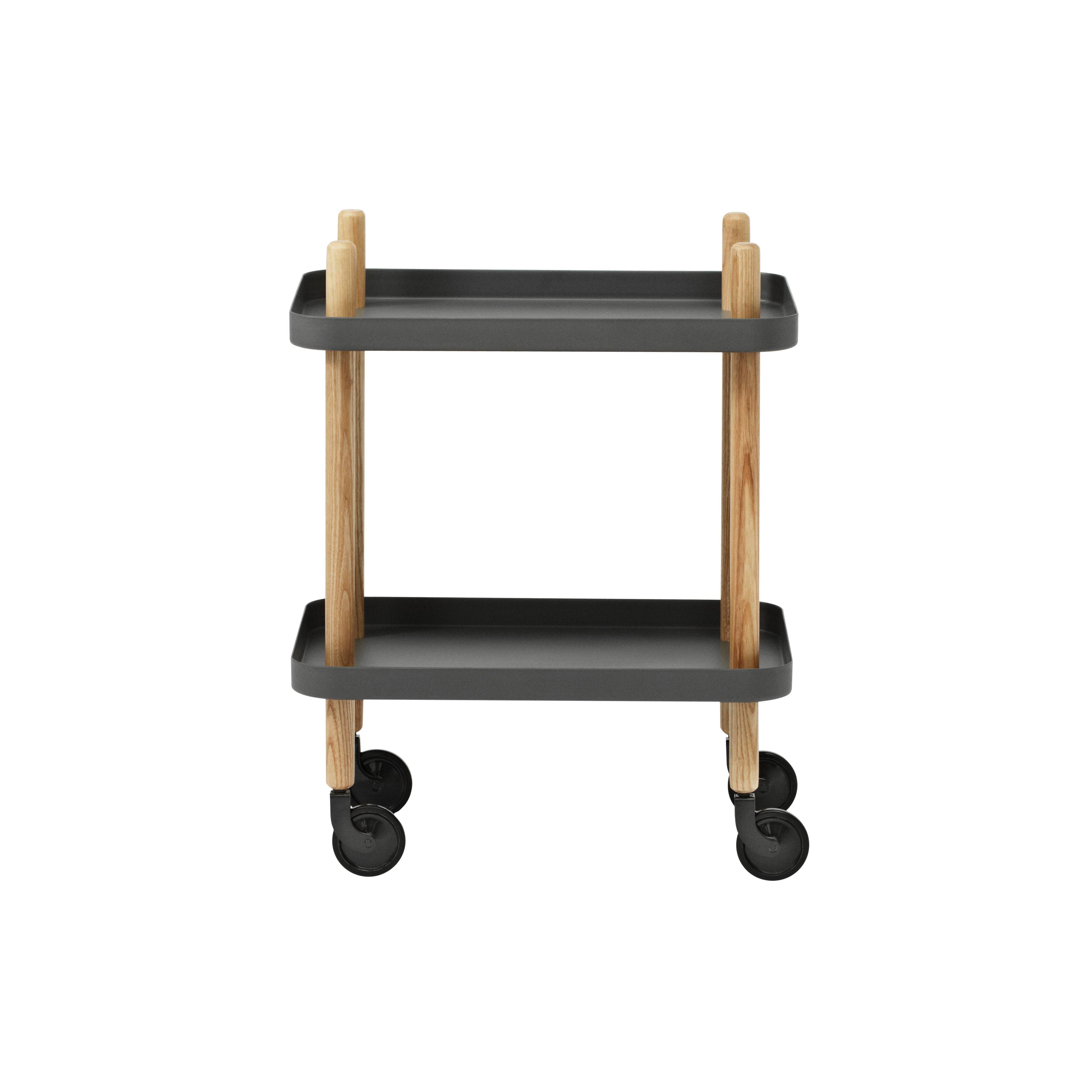 Block Table Cart: Dark Grey + Ash