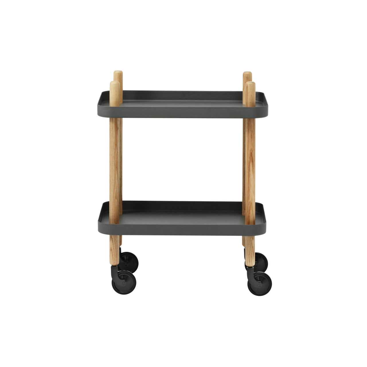 Block Table Cart: Dark Grey + Ash
