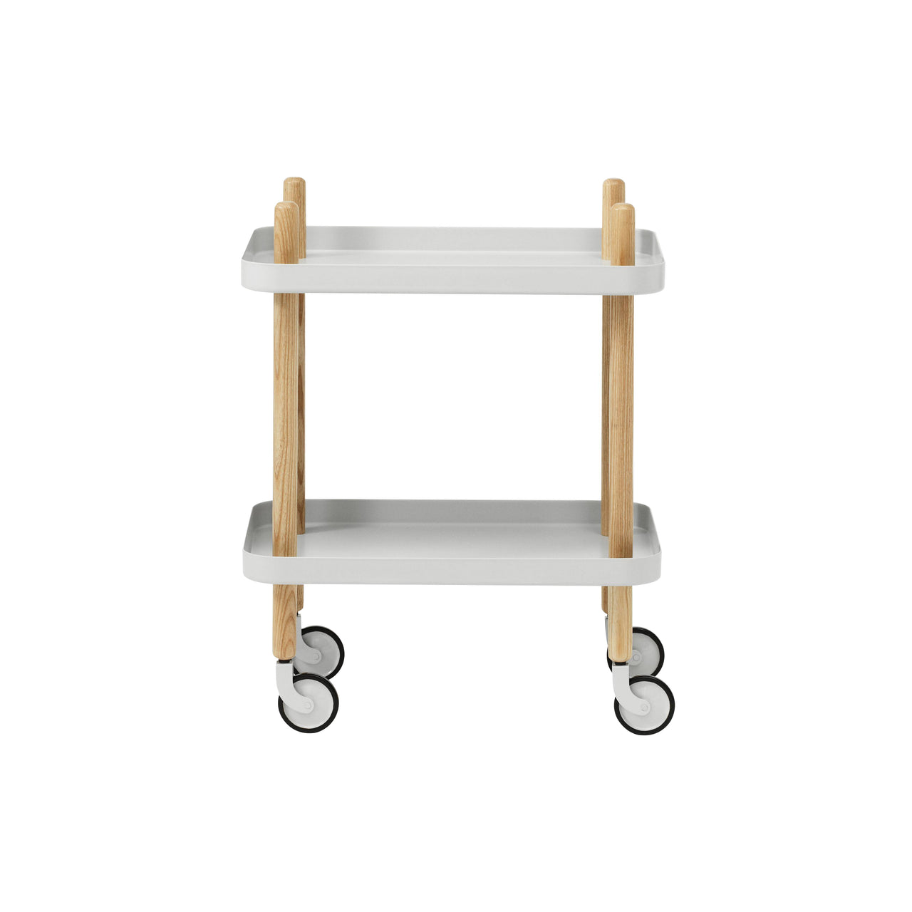 Block Table Cart: Light Grey + Ash