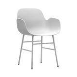 Form Armchair: Steel + White