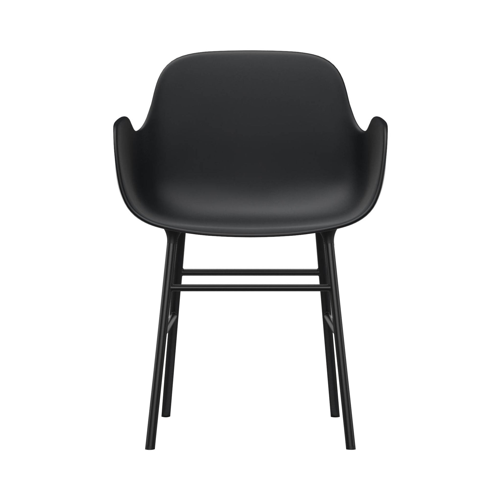 Form Armchair: Steel + Black