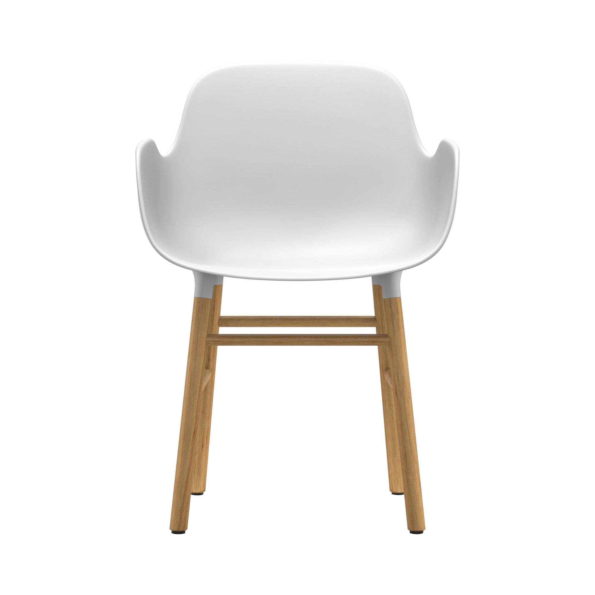 Form Armchair: Walnut or Oak Legs + White + Oak