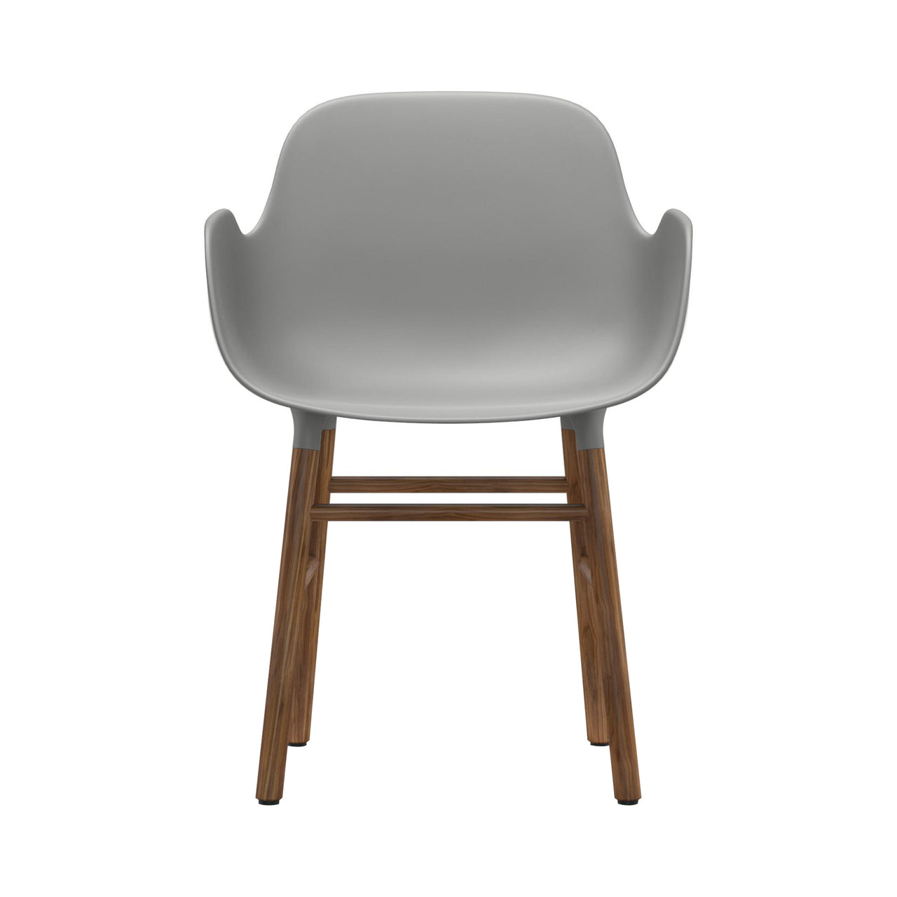 Form Armchair: Walnut or Oak Legs + Grey + Walnut