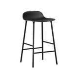 Form Bar + Counter Stool: Steel + Counter + Black