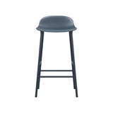 Form Bar + Counter Stool: Steel + Counter + Blue