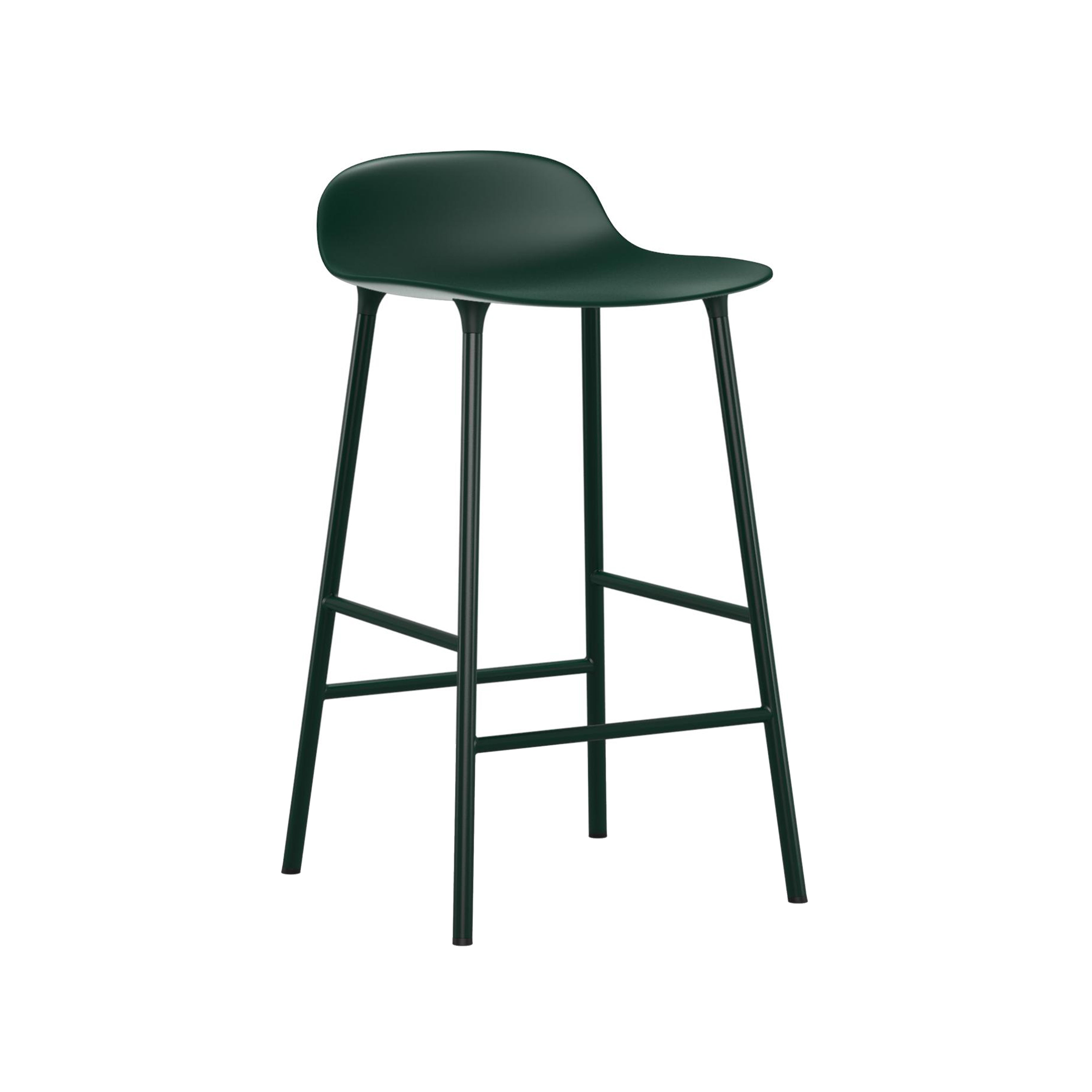 Form Bar + Counter Stool: Steel + Counter + Green