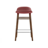 Form Bar + Counter Stool: Walnut Legs + Counter + Red