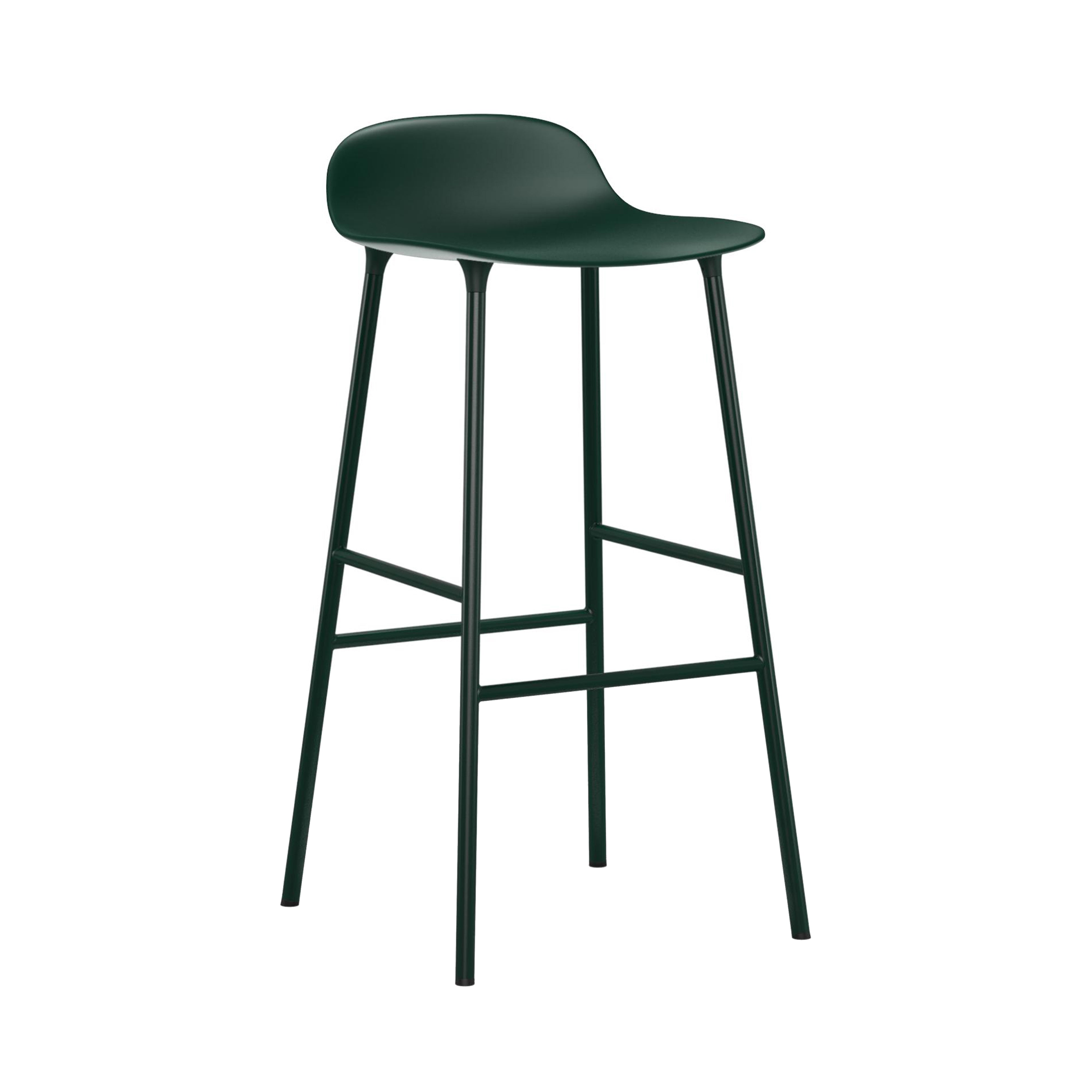 Form Bar + Counter Stool: Steel + Bar + Green