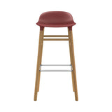 Form Bar + Counter Stool: Oak Legs + Bar + Red