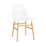 Form Chair: Wood Base + White + Oak