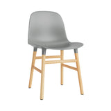 Form Chair: Wood Base + Grey + Oak