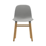 Form Chair: Wood Base + Grey + Oak