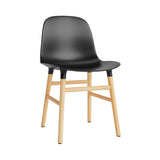 Form Chair: Wood Base + Black + Oak