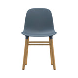 Form Chair: Wood Base + Blue + Oak