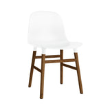 Form Chair: Wood Base + White + Walnut