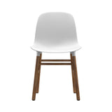 Form Chair: Wood Base + White + Walnut