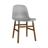 Form Chair: Wood Base + Grey + Walnut