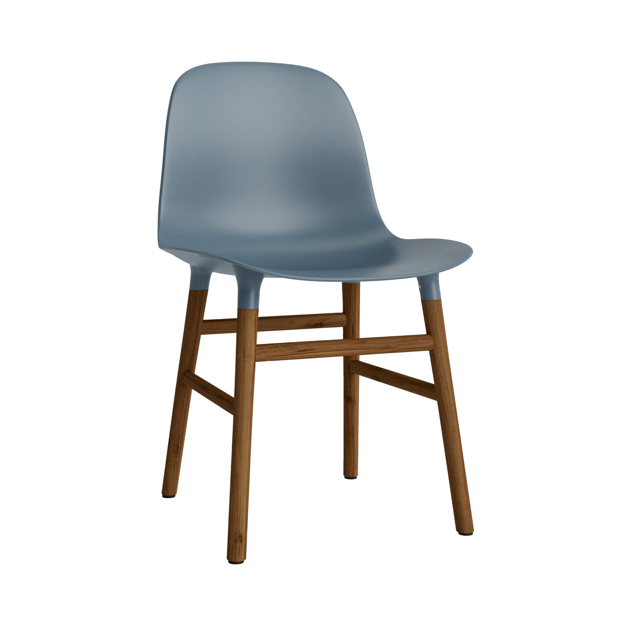 Form Chair: Wood Base + Grey + Walnut