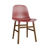 Form Chair: Wood Base + Red + Walnut