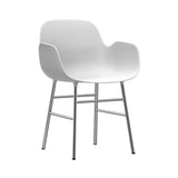 Form Armchair: Chrome + White