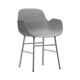 Form Armchair: Chrome + Grey