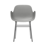 Form Armchair: Chrome + Grey