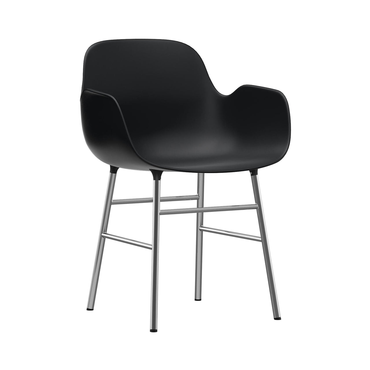 Form Armchair: Chrome + Black