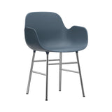Form Armchair: Chrome + Blue