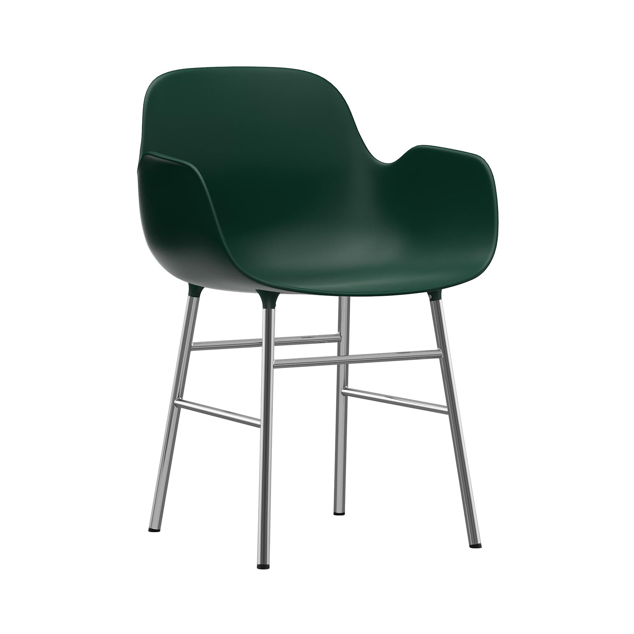 Form Armchair: Chrome + Green