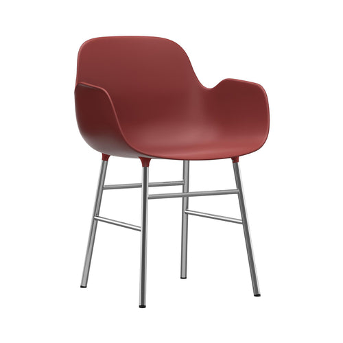 Form Armchair: Chrome + Red