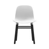 Form Chair: Wood Base + White + Black Oak