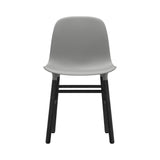 Form Chair: Wood Base + Grey + Black Oak