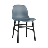 Form Chair: Wood Base + Blue + Black Oak