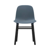 Form Chair: Wood Base + Blue + Black Oak