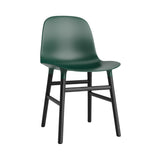Form Chair: Wood Base + Green + Black Oak