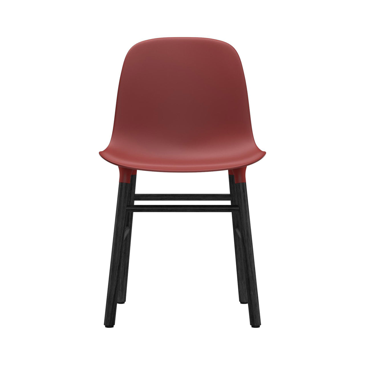 Form Chair: Wood Base + Red + Black Oak