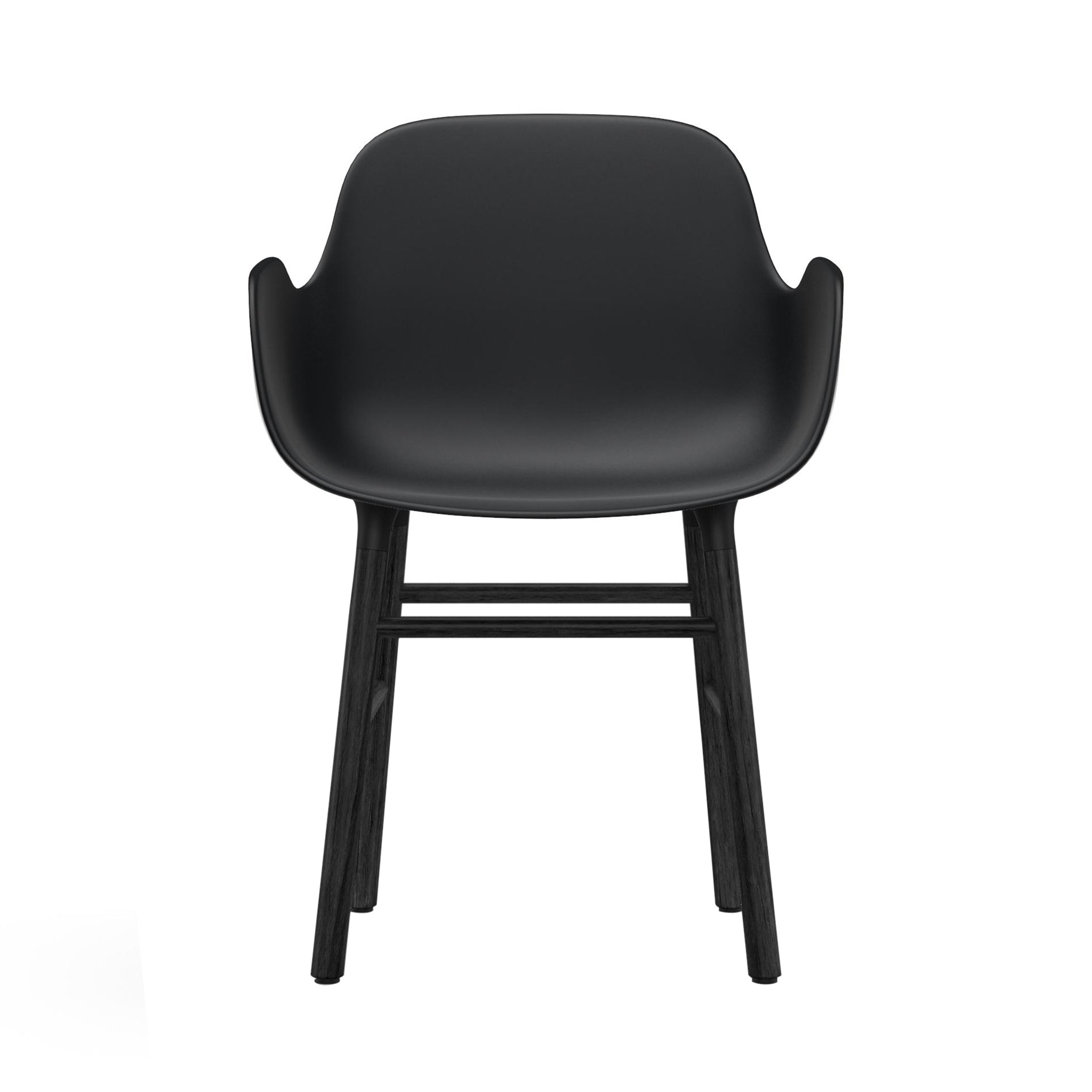 Form Armchair: Black Lacquered Oak + Black