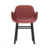 Form Armchair: Black Lacquered Oak + Red