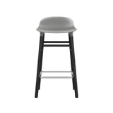 Form Bar + Counter Stool: Black Lacquered Oak + Counter + Grey