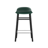 Form Bar + Counter Stool: Black Lacquered Oak + Counter + Green