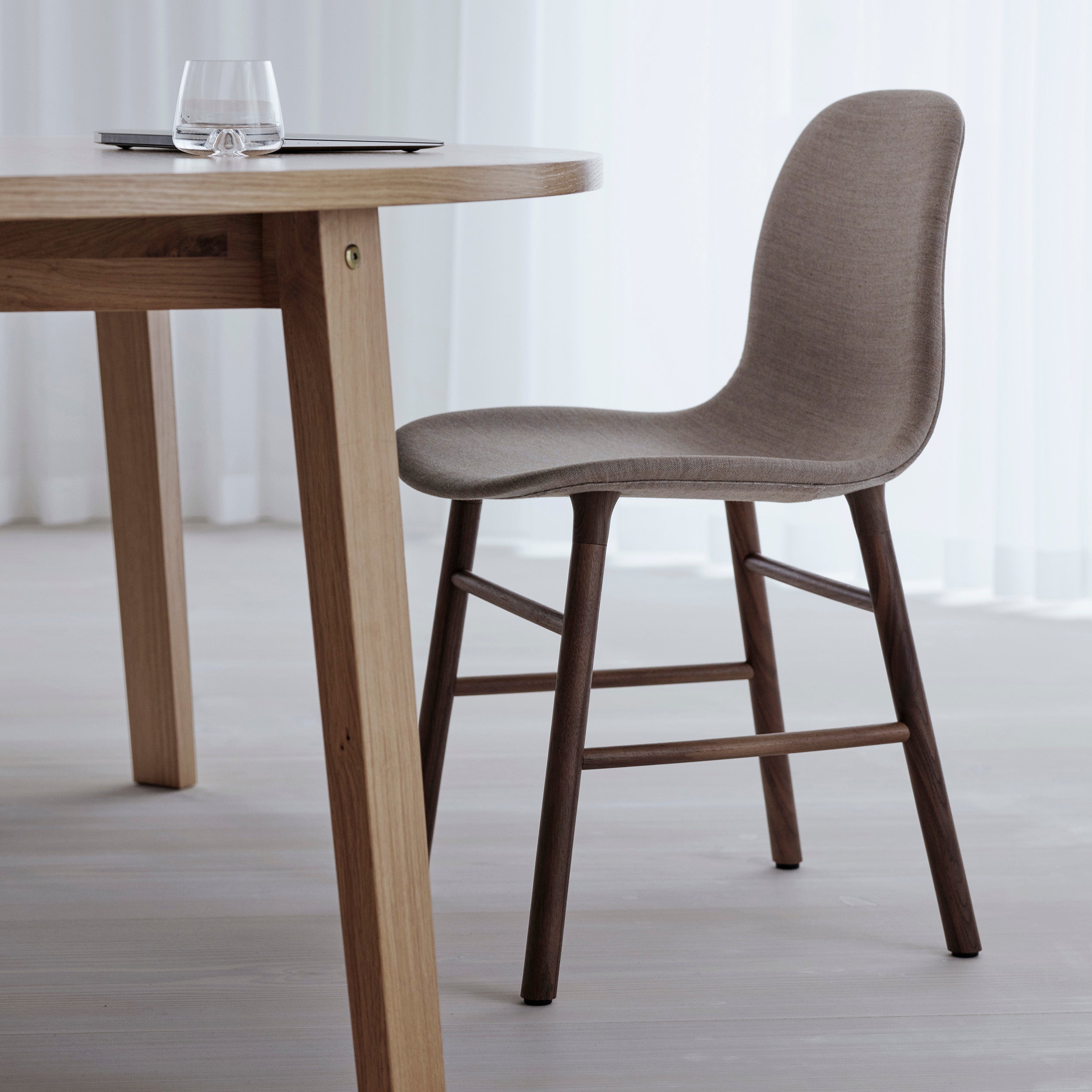 Form Chair: Wood Base + Upholstered