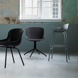 Hyg 4 Legs Swivel Chair: Front Upholstered
