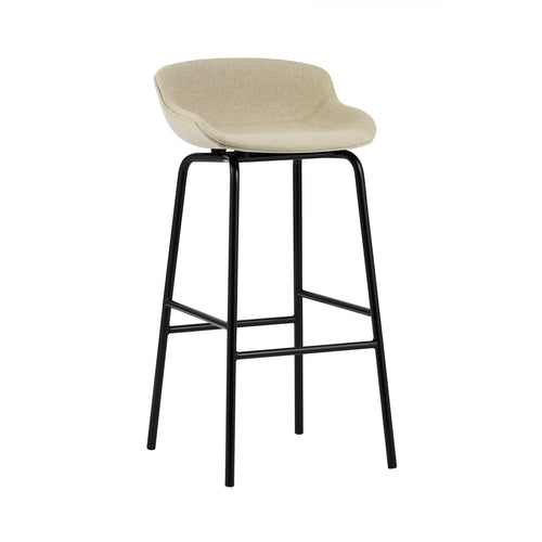 Hyg Bar + Counter Stool: Fully Upholstered + Bar + Black