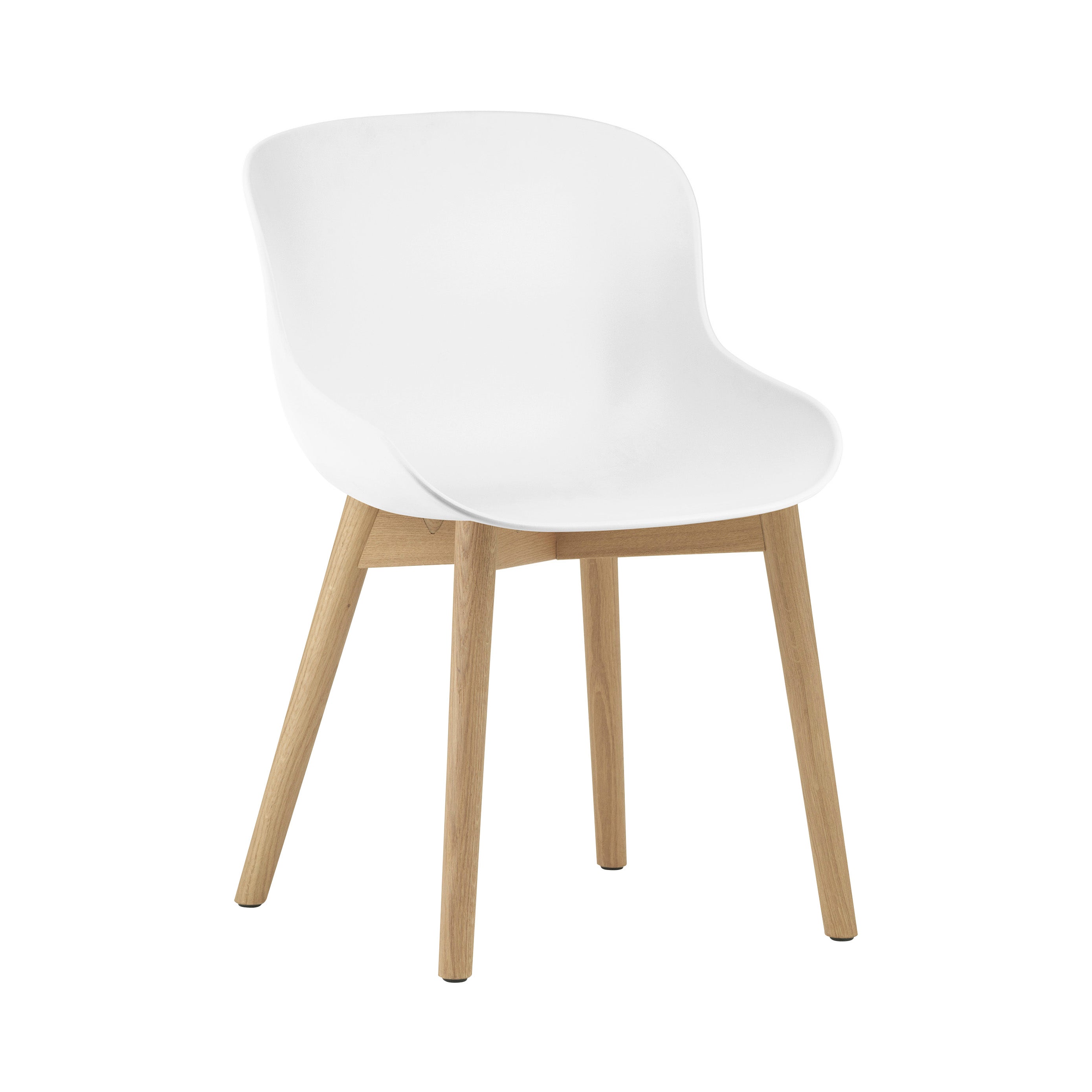 Hyg Chair: Wood Base + White + Oak