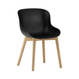Hyg Chair: Wood Base + Black + Oak