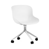 Hyg Chair Swivel 4W: White + Aluminum