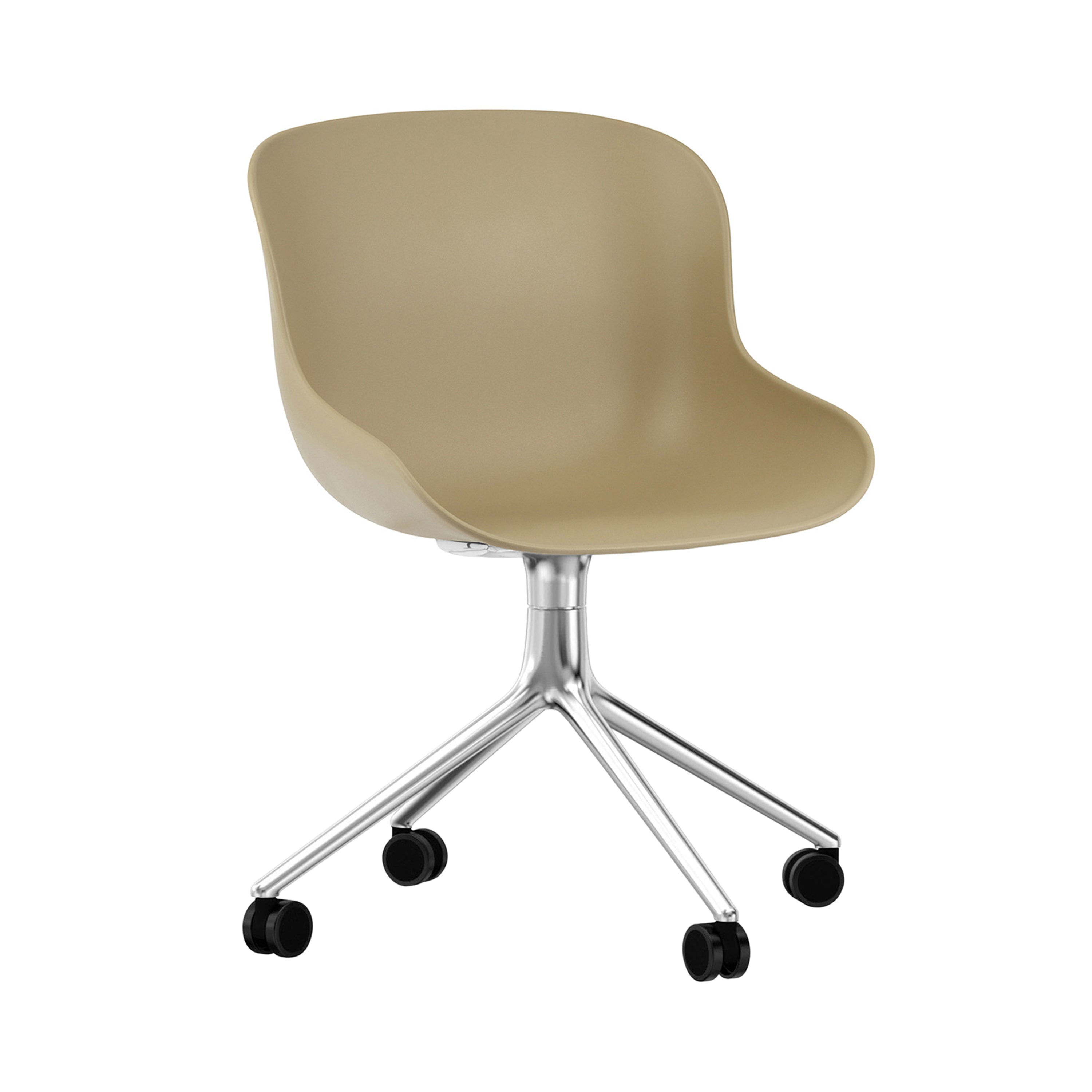 Hyg Chair Swivel 4W: Sand + Aluminum