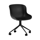 Hyg Chair Swivel 4W: Black + Black Aluminum